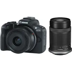 CANON - EOS R50 Kit Con 18-45mm Y 55-210mm Lente Sin Adaptador - Negro