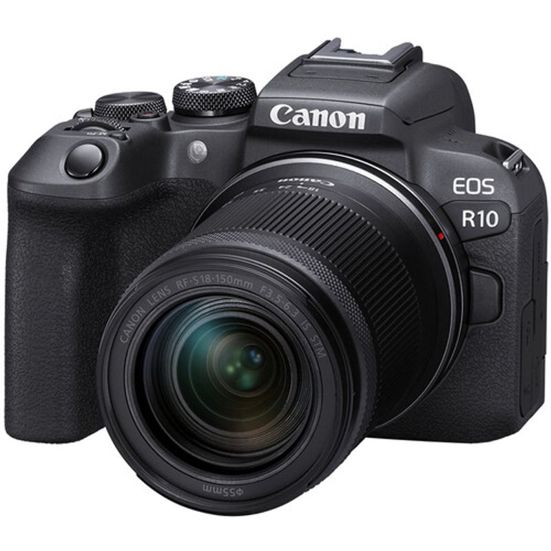 CANON - Canon EOS R10 Cámara Kit Con 18-45mm IS STM Lente Con Adaptador- Negro