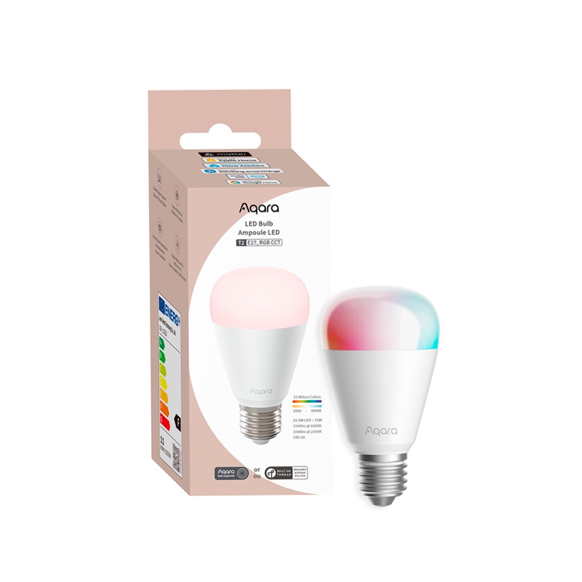 AQARA - Ampolleta LED T2 E27 RGB Aqara