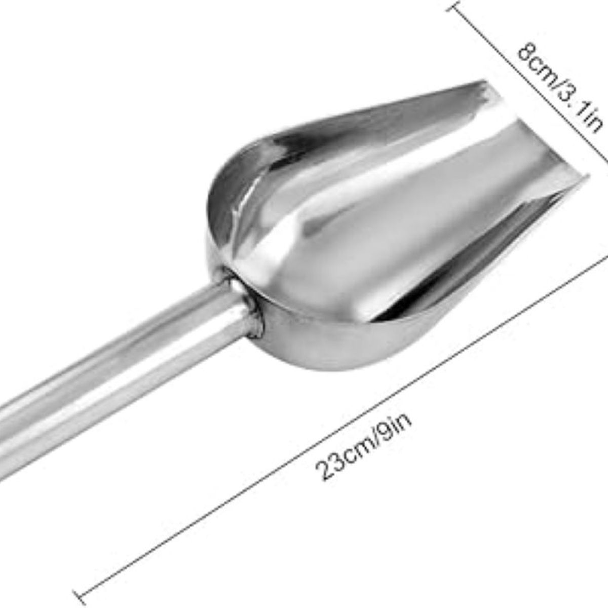 METALFER - Pala De Acero De Gran Capacidad Para Alimentación Mascotas