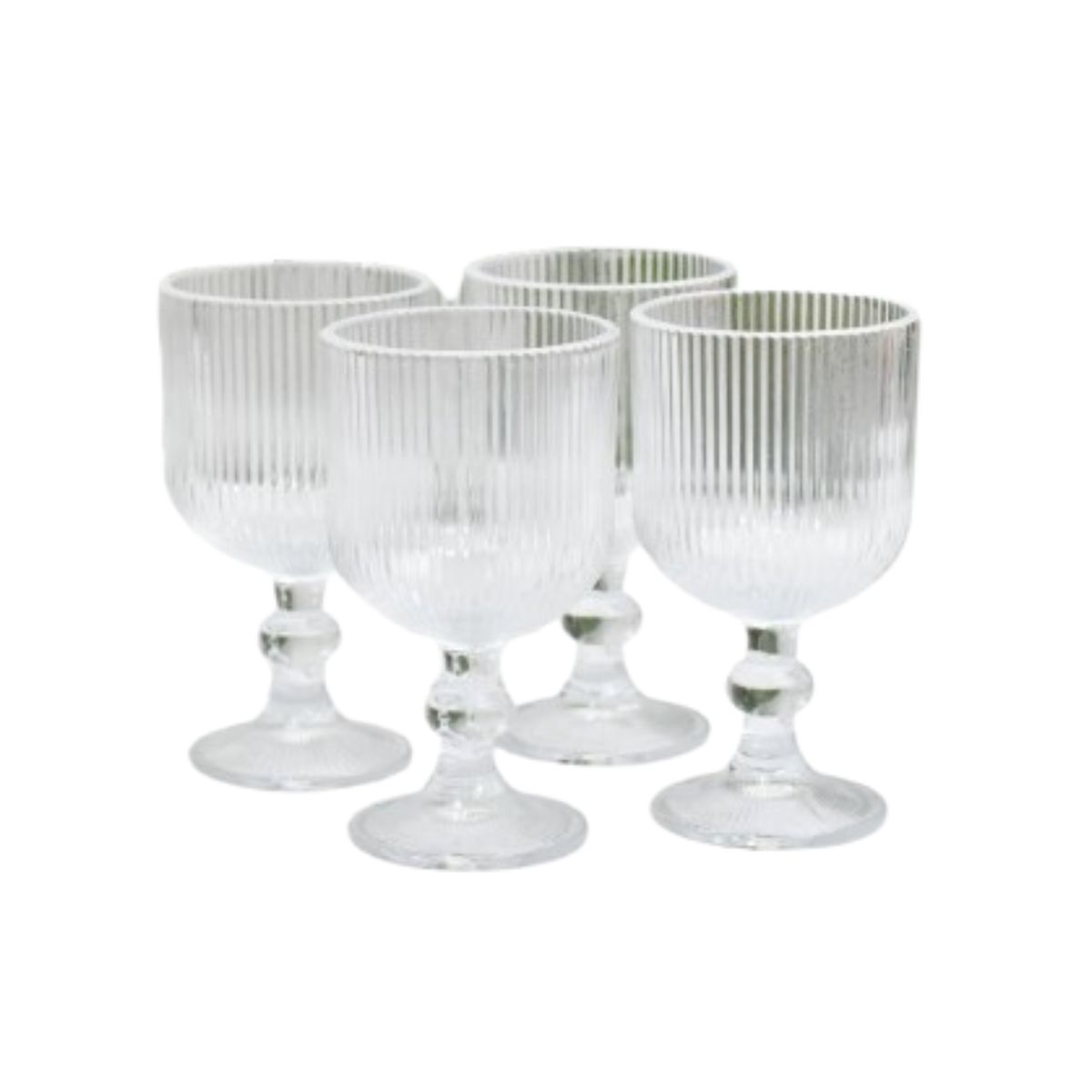 TERRA ESTILO - 4 Copas Gin Transparente Textura