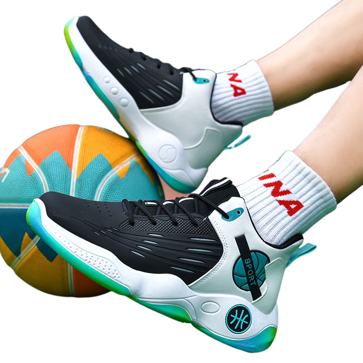 BLWOENS - Zapatilla Básquetbol Hombre - Azul