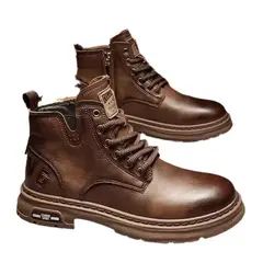 BLWOENS - Zapatos Botas de Martín para Hombre - Marrón