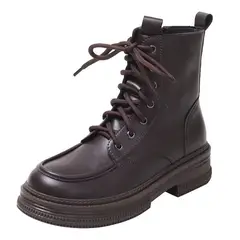 BLWOENS - Zapatos Botas de Martín para mujeres - Marrón