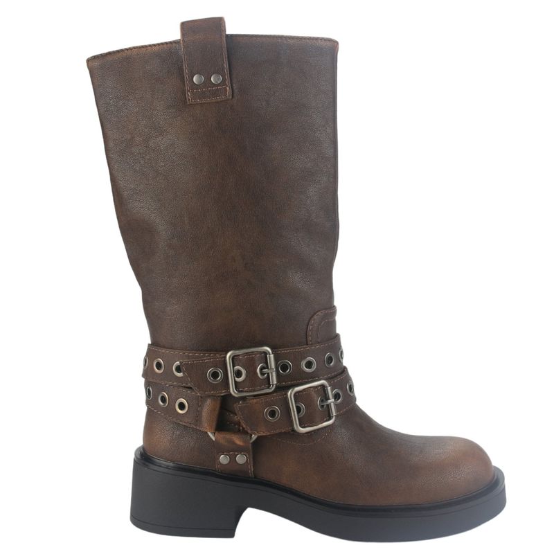 CHALADA - Botin Mujer Camel Casual Chalada Biker-6