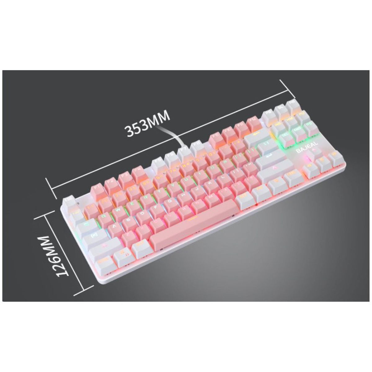 VENUS MIA - Conexión por cable usb teclado mecánico de 87 teclas