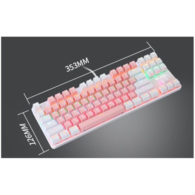 VENUS MIA - Conexión por cable usb teclado mecánico de 87 teclas