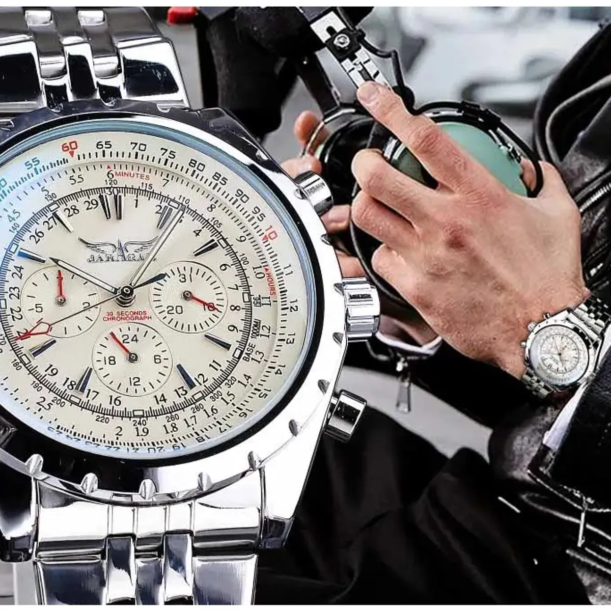 STARTECHOFFICE - Reloj Mecánico Automático Hombre Calendario Completo Resistencia al Agua 3 BAR Aleación Resistente