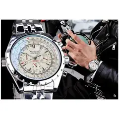STARTECHOFFICE - Reloj Automático Hombre Calendario Completo Resistencia al Agua 3 BAR.-