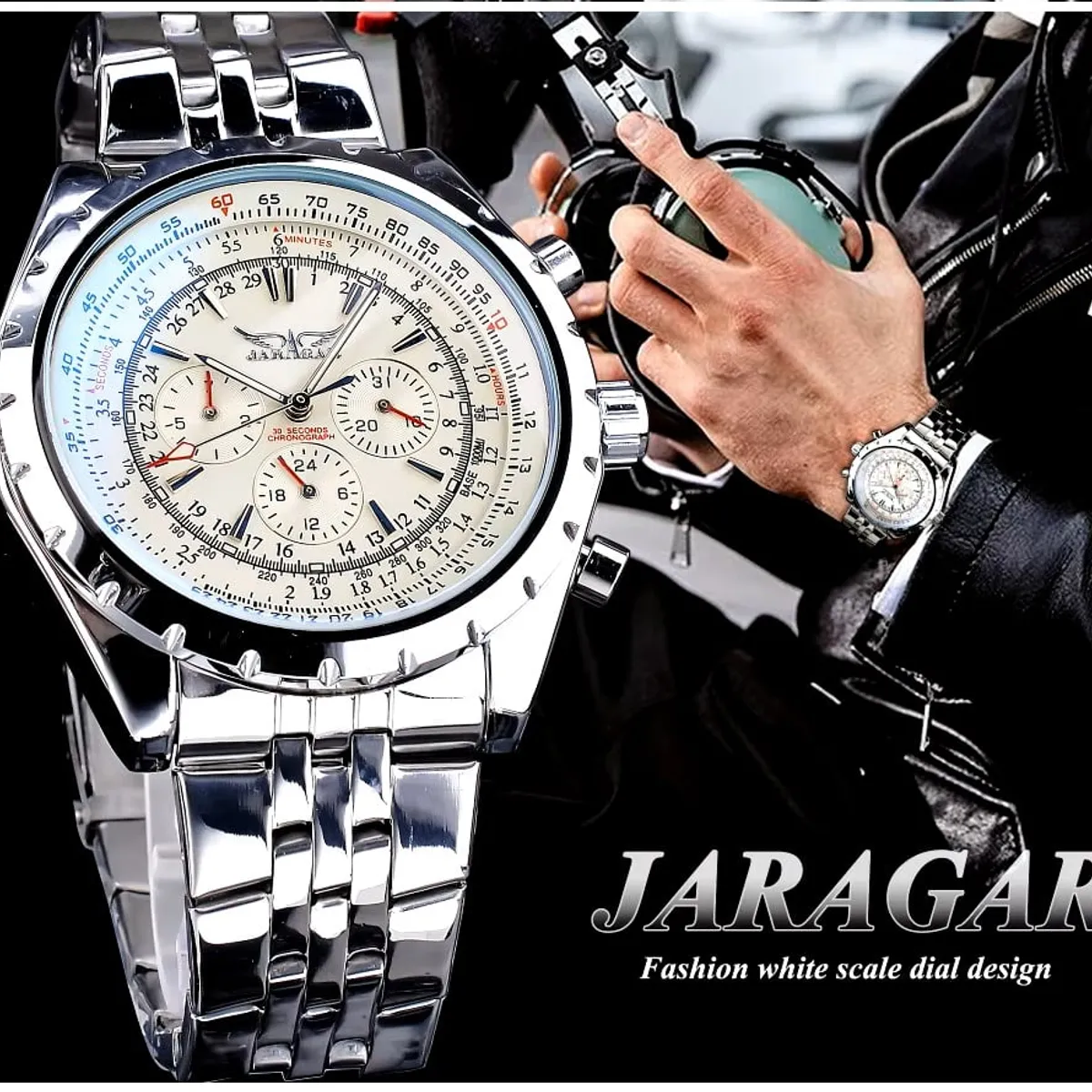 STARTECHOFFICE - Reloj Mecánico Automático Hombre Calendario Completo Resistencia al Agua 3 BAR Aleación Resistente