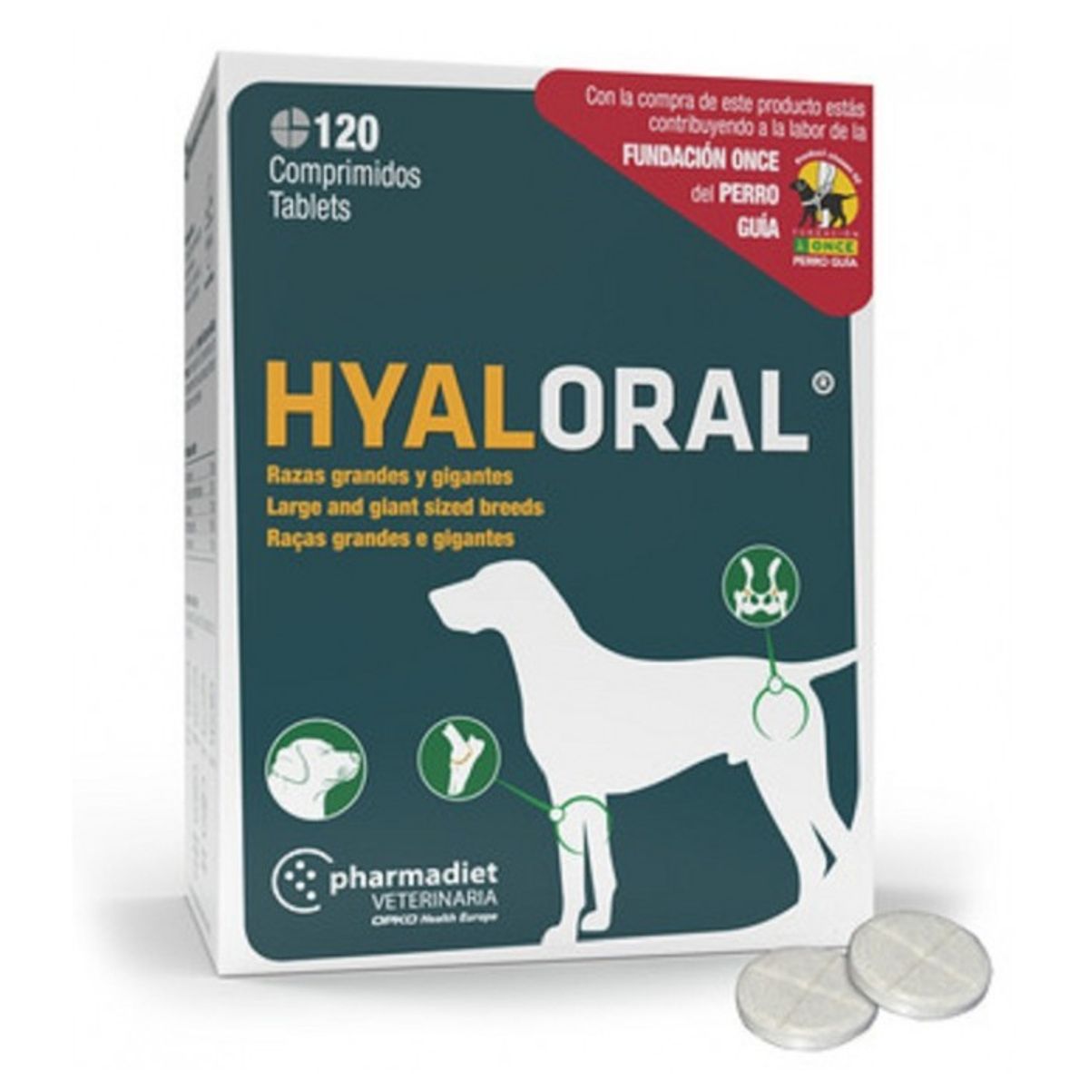PHARMADIET - Hyaloral Razas Gigantes y Grandes 120 comprimidos