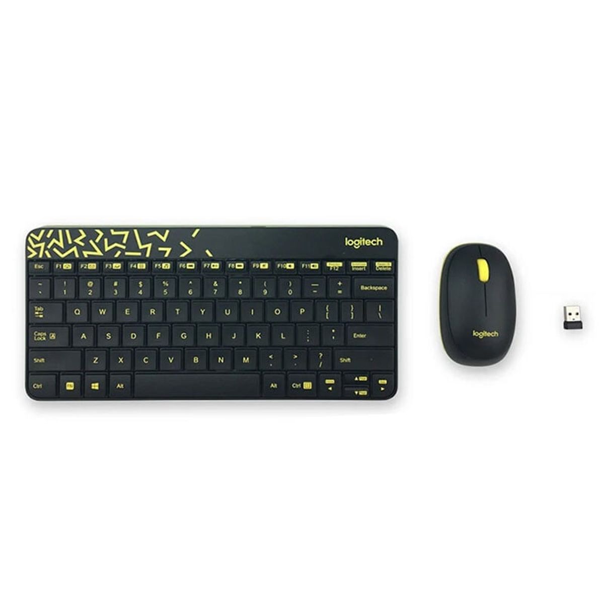 LOGITECH - Conjunto de teclado y mouse inalámbricos Logitech MK240 Nano - Negro.