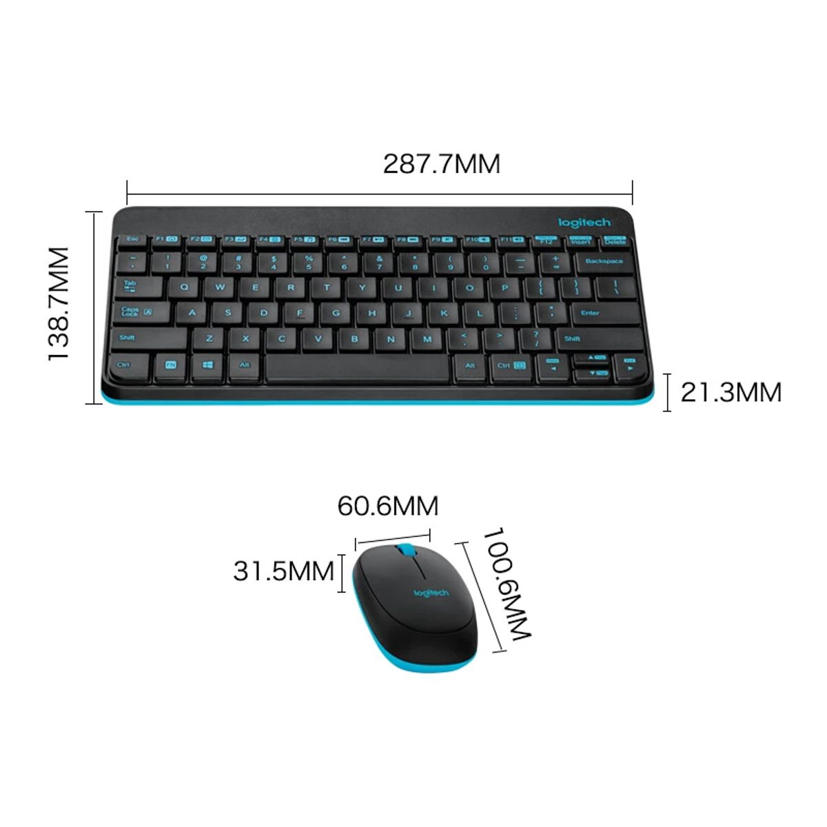 LOGITECH - Conjunto de teclado y mouse inalámbricos Logitech MK245 - Negro