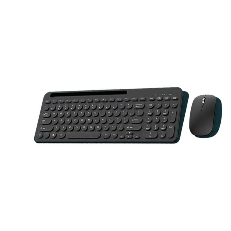 DANWEILE - Juego de teclado compacto de tres modos con teclas redondas - Negro