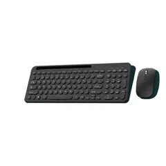 DANWEILE - Juego de teclado compacto de tres modos con teclas redondas - Negro