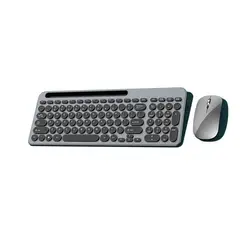 DANWEILE - Juego de teclado compacto de tres modos con teclas redondas - gris