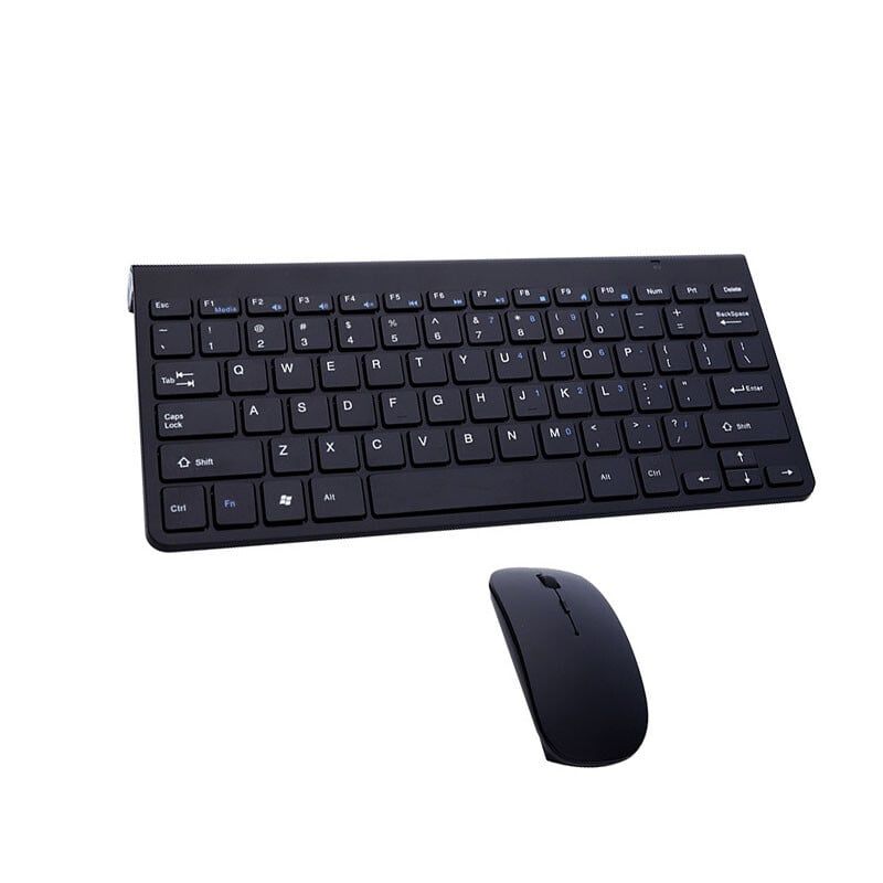 DANWEILE - Mini juego de teclado y ratón inalámbricos portátiles - Negro