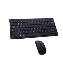 DANWEILE - Mini juego de teclado y ratón inalámbricos portátiles - Negro