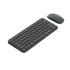 DANWEILE - Teclado y ratón inalámbricos de modo dual con Bluetooth - Negro