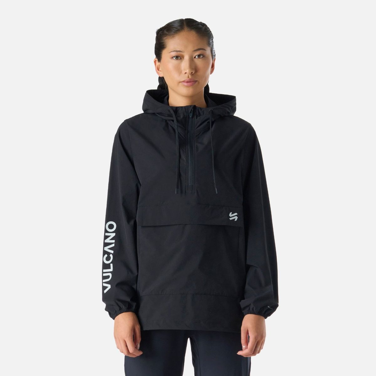 VULCANO - Chaqueta Mujer Tempo 1/4 Zip Windbreaker Jacket Negro Vulcano