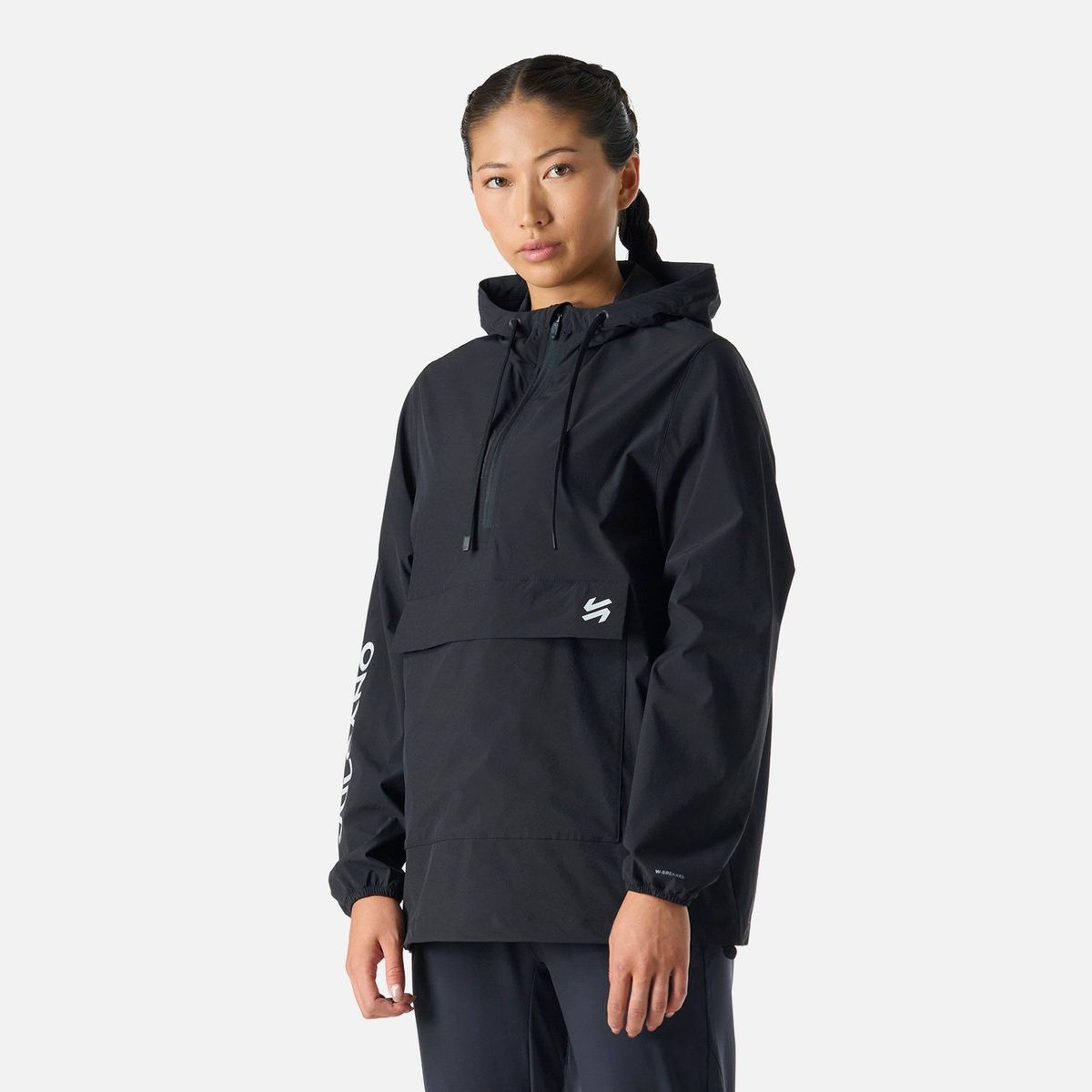 VULCANO - Chaqueta Mujer Tempo 1/4 Zip Windbreaker Jacket Negro Vulcano
