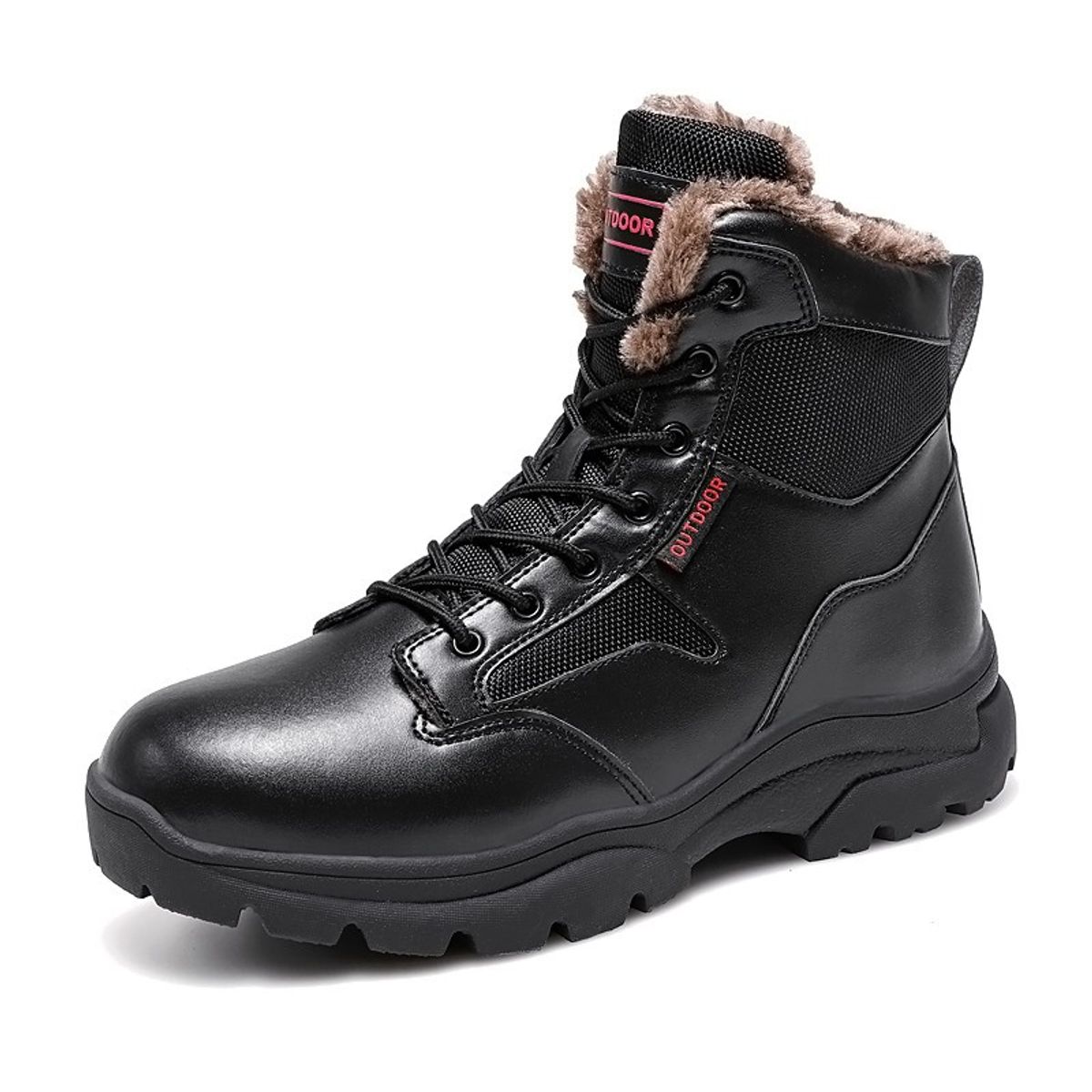 BLWOENS - Zapatillas de trekking de invierno para hombres Zapatos - Negro