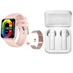 XIAOMI - Reloj inteligente resistente al agua ip67+Xiaomi Air2 SE combo - Rosa.