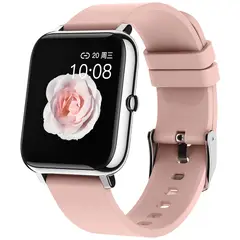 KUMI - Reloj inteligente táctil de pantalla completa P22 - Rosado
