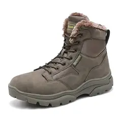 BLWOENS - Zapatillas para hombres Zapatos de trekking invierno - Verde