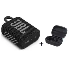 JBL - Parlante Inalámbrico Bluetooth Go 3 Negro + paquete de protección