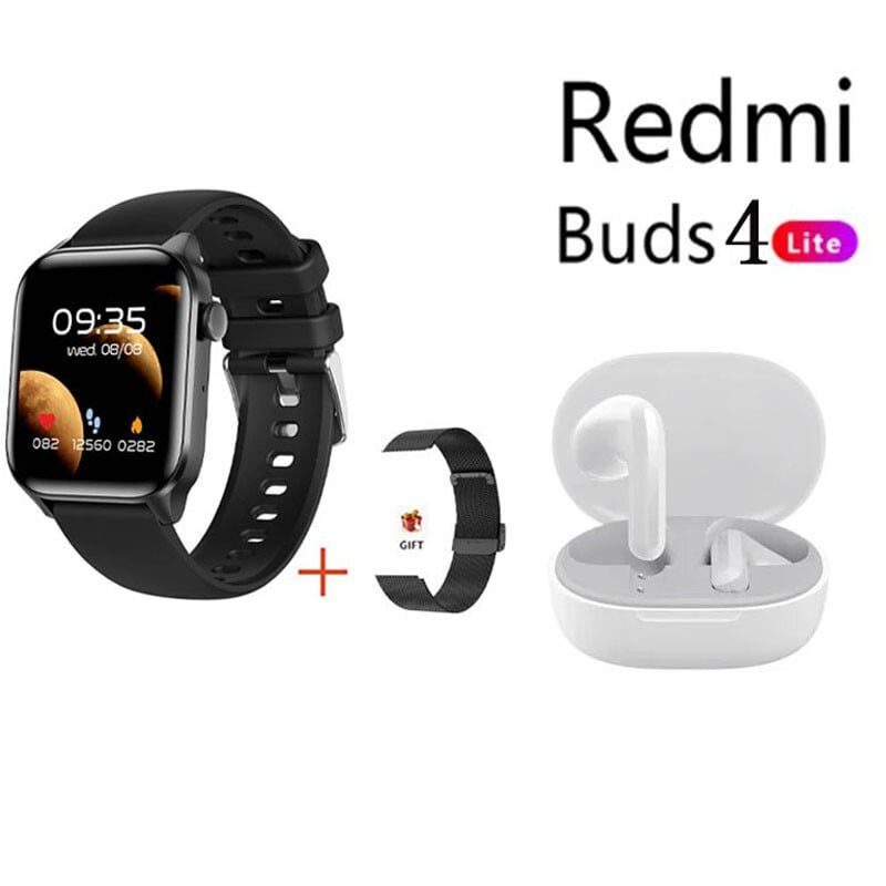 XIAOMI - Reloj inteligente resistente al agua+Xiaomi Buds4 Lite combo - Blanco.