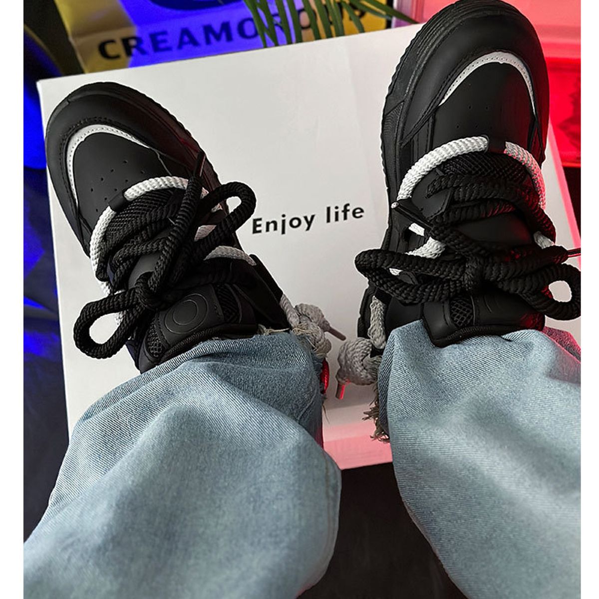 BLWOENS - Zapatos  deportivas para hombres  Zapatillas - Negro