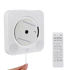 DANWEILE - Reproductor de CD Radio FM Bluetooth USB de montaje en pared