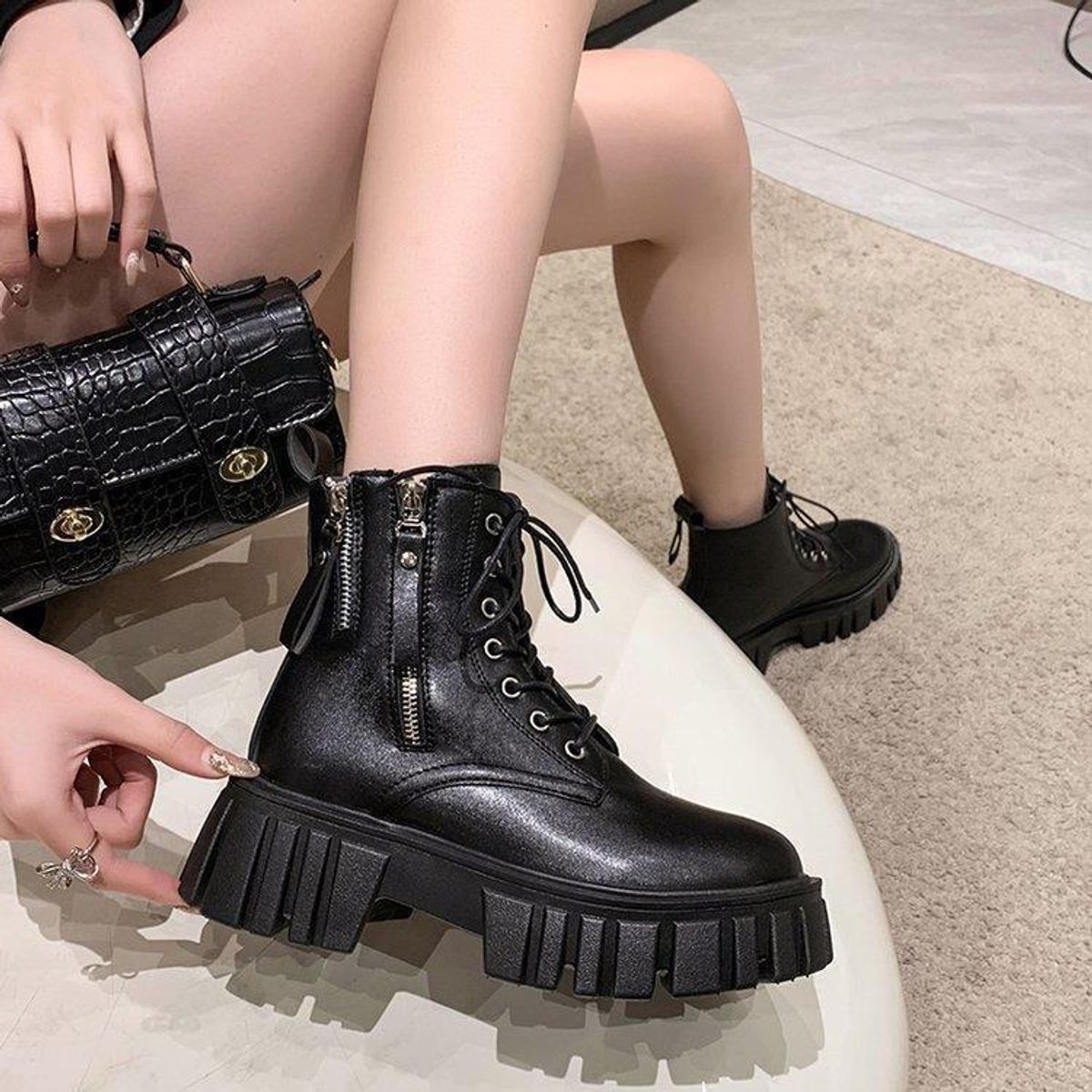 BLWOENS - Zapatos Botas de Martín para mujeres - Negro