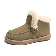 BLWOENS - Botas abrigadoras de algodón para Mujer -Verde