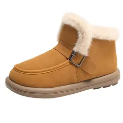 BLWOENS - Botas abrigadoras de algodón para Mujer -Café