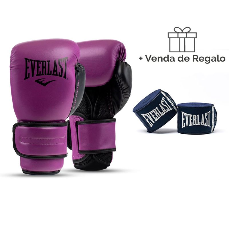EVERLAST - Guantes de Boxeo Everlast Powerlock 14oz + Vendas de Boxeo