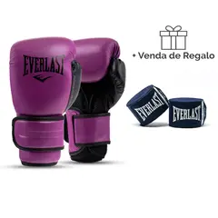 EVERLAST - Guantes de Boxeo Powerlock 14oz + Vendas de Boxeo