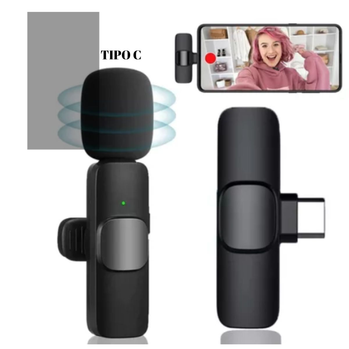 IRM - Micrófono Inalámbrico Para Celular Tipo C K8