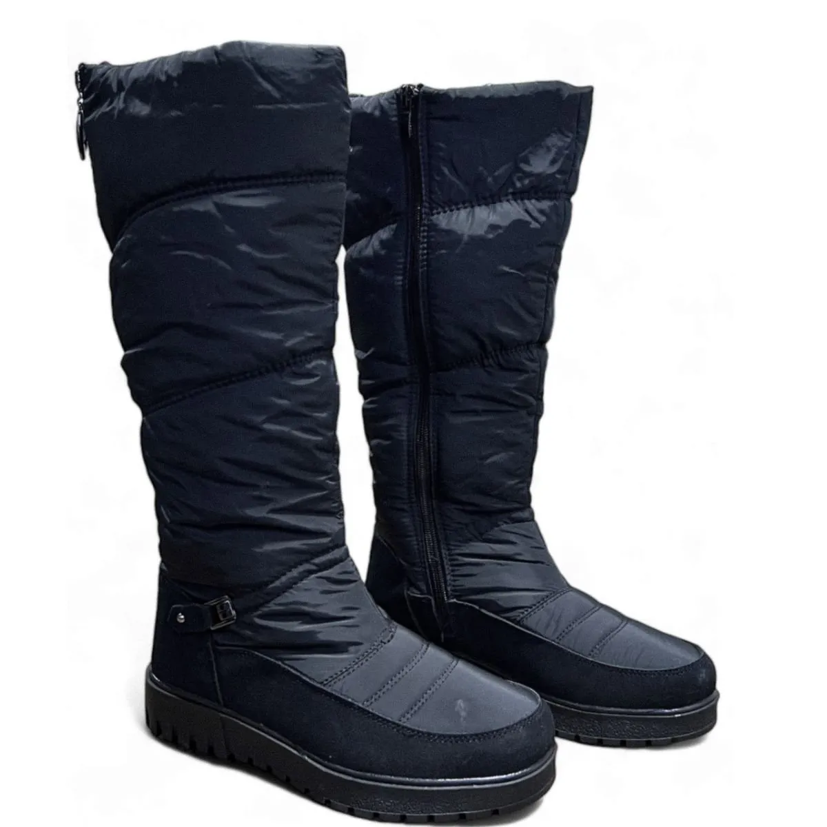 HERIEL - Botas Negras Impermeables Invierno Nieve Luvia Forradas con Chiporro