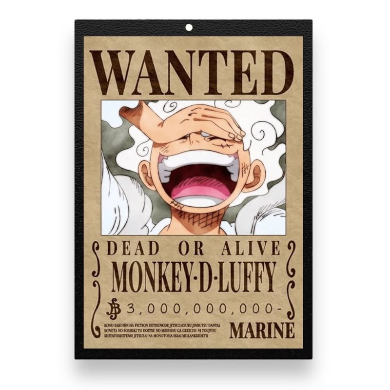 GENERICO - Cuadro Cartel Se Busca One Piece Mugiwara Luffy Anime Manga