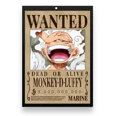 GENERICO - Cuadro Cartel Se Busca One Piece Mugiwara Luffy Anime Manga