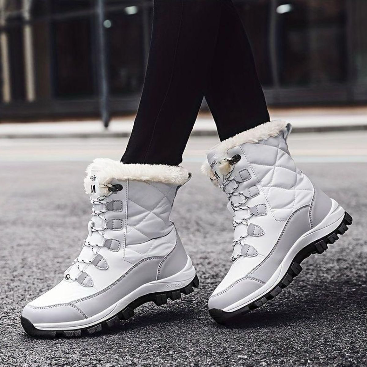 HERIEL - Botas Blancas Impermeables Invierno Nieve Luvia Forradas Chiporro PG4613-5