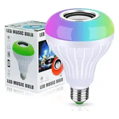 INVENCIBLE - AMPOLLETA LED 12W CON PARLANTE BLUETOOTH AUDIO CONTROL REMOTO AA26
