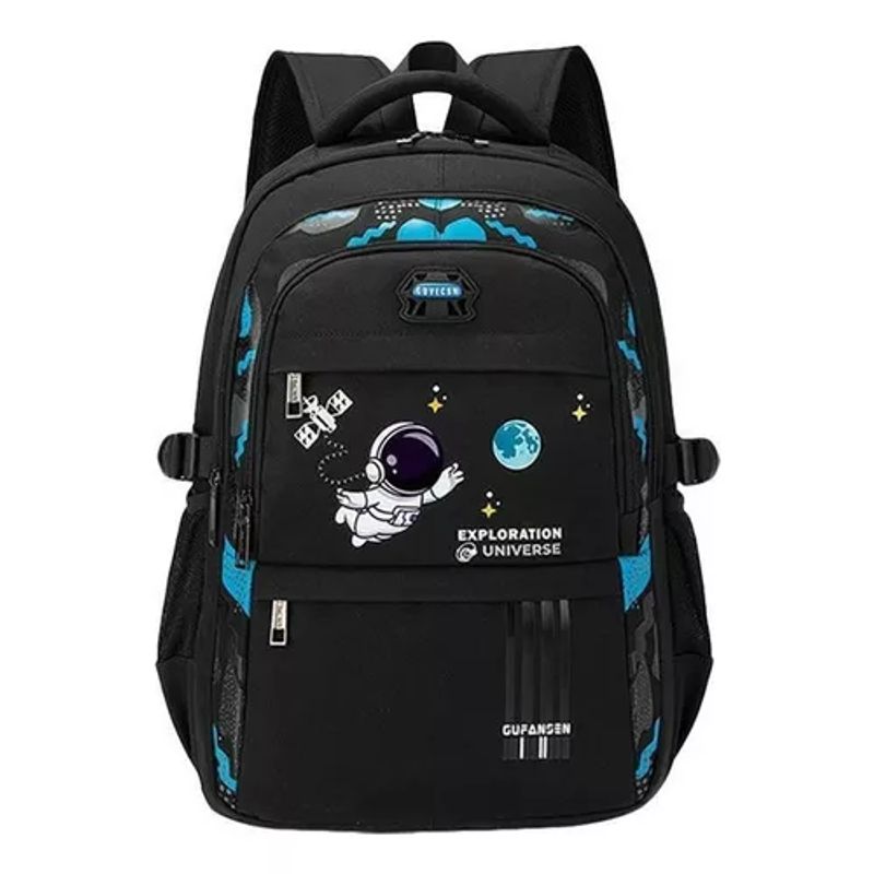 GENERICO - Mochila escolar de espalda niños morral notebook color negro
