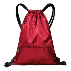 GENERICO - Bolso tipo morral deportivo a prueba de agua con cierre rojo