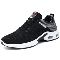 DANWEILE - Zapatillas deportivas informales con cordones para hombre - negro