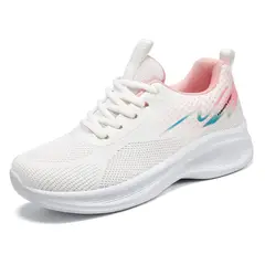 DANWEILE - Deportivas mujer suela blanda altura interior - blanco.