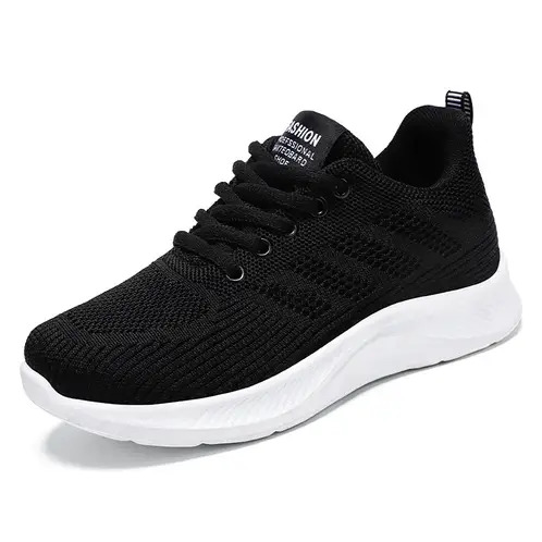 DANWEILE - Zapatos casuales para correr para estudiantes para mujer - Negro.