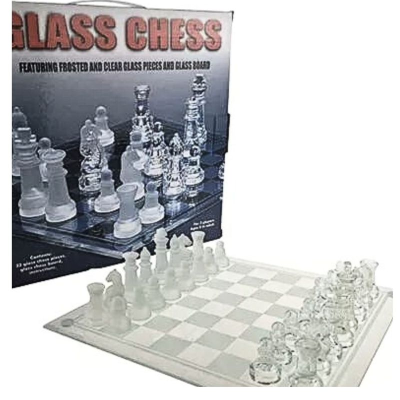 INVENCIBLE - JUEGO AJEDREZ CRISTAL  25X25 CMS NUEVO AA08